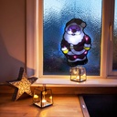Decor fereastra LED PVC, Mos Craciun, 27x17cm