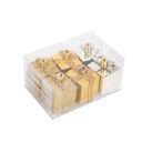 Set decor brad, cadouri auriu, 4.5cm, set 6 buc.