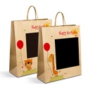 Punga cadou, hartie craft, 265x127x330mm, 2 modele