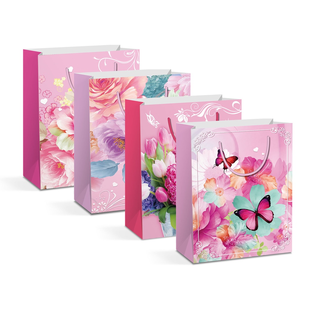 Punga cadou, hartie, 330x102x457mm, 4 modele