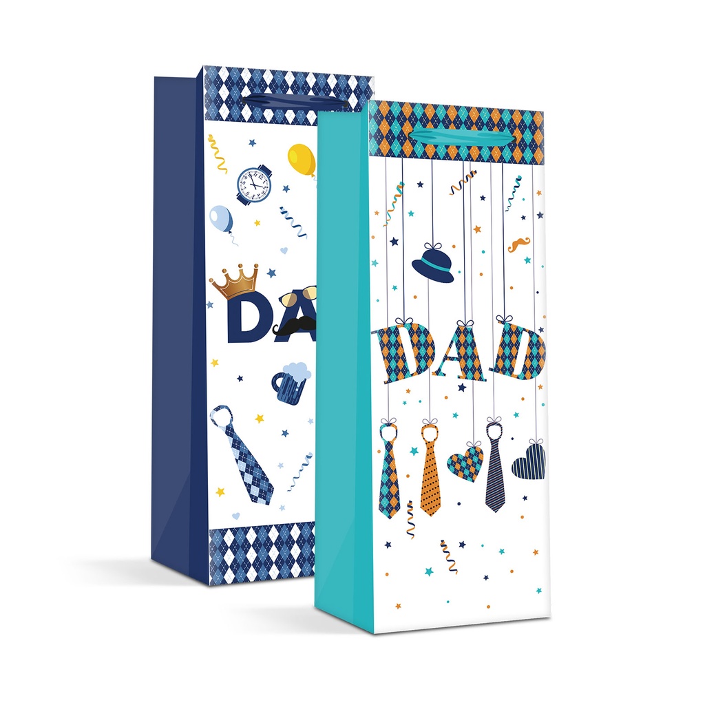 Punga cadou pt sticle, 360x127x83mm, set 2 modele