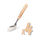 Linguri pentru gratar, maner lemn, set 4 buc.