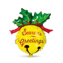 Balon de Craciun, clopotel, folie aluminiu, 58x78cm