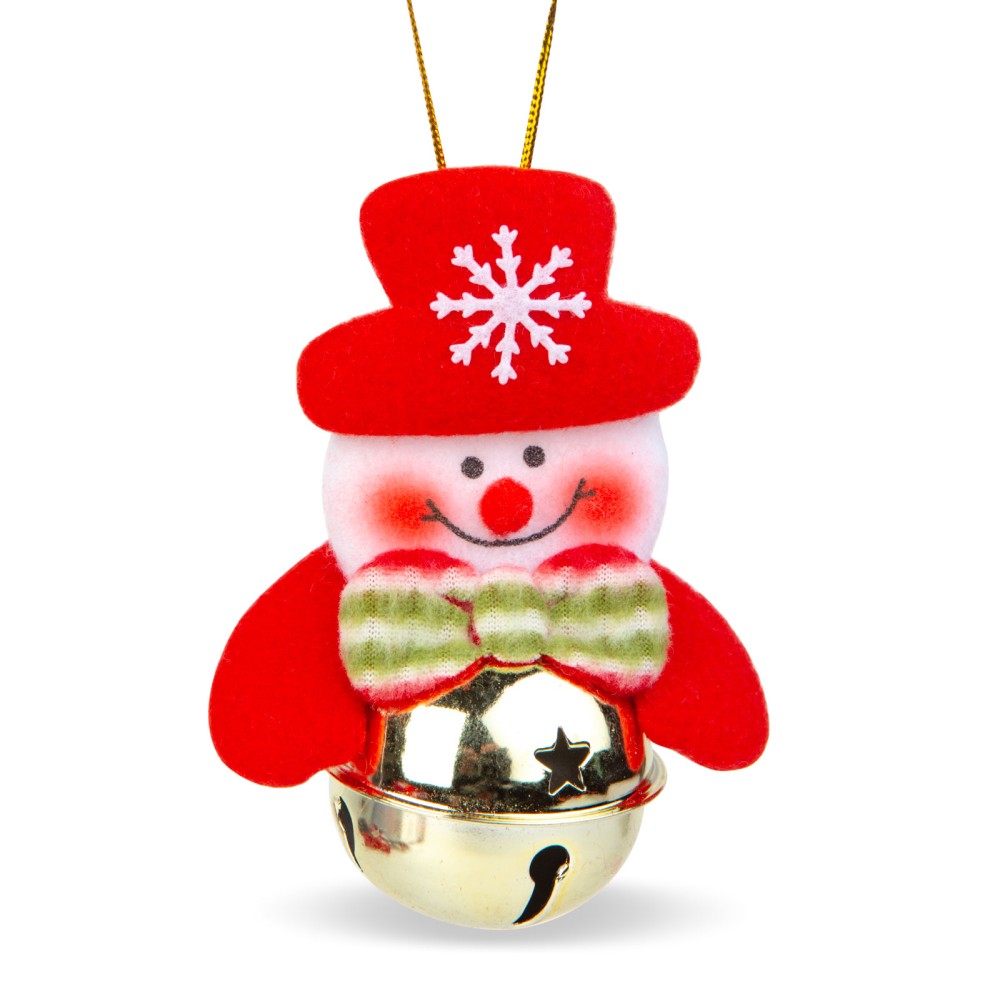 Ornament brad, om de zapada cu clopot, 11x10cm