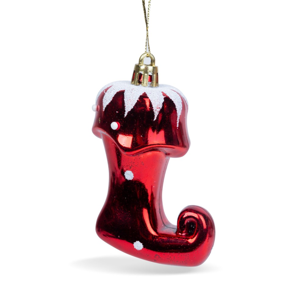 [58588] Ornament brad, cizme lucioase, 8x6x4cm
