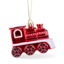 Ornament brad, locomotiva lucioasa, 8x6x3cm