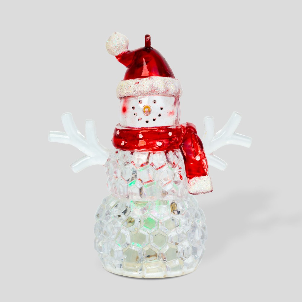 Om de zapada de Craciun cu LED RGB, rosu, 9x8x5cm