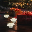 Decor LED, cristale de gheata, set 4 buc.