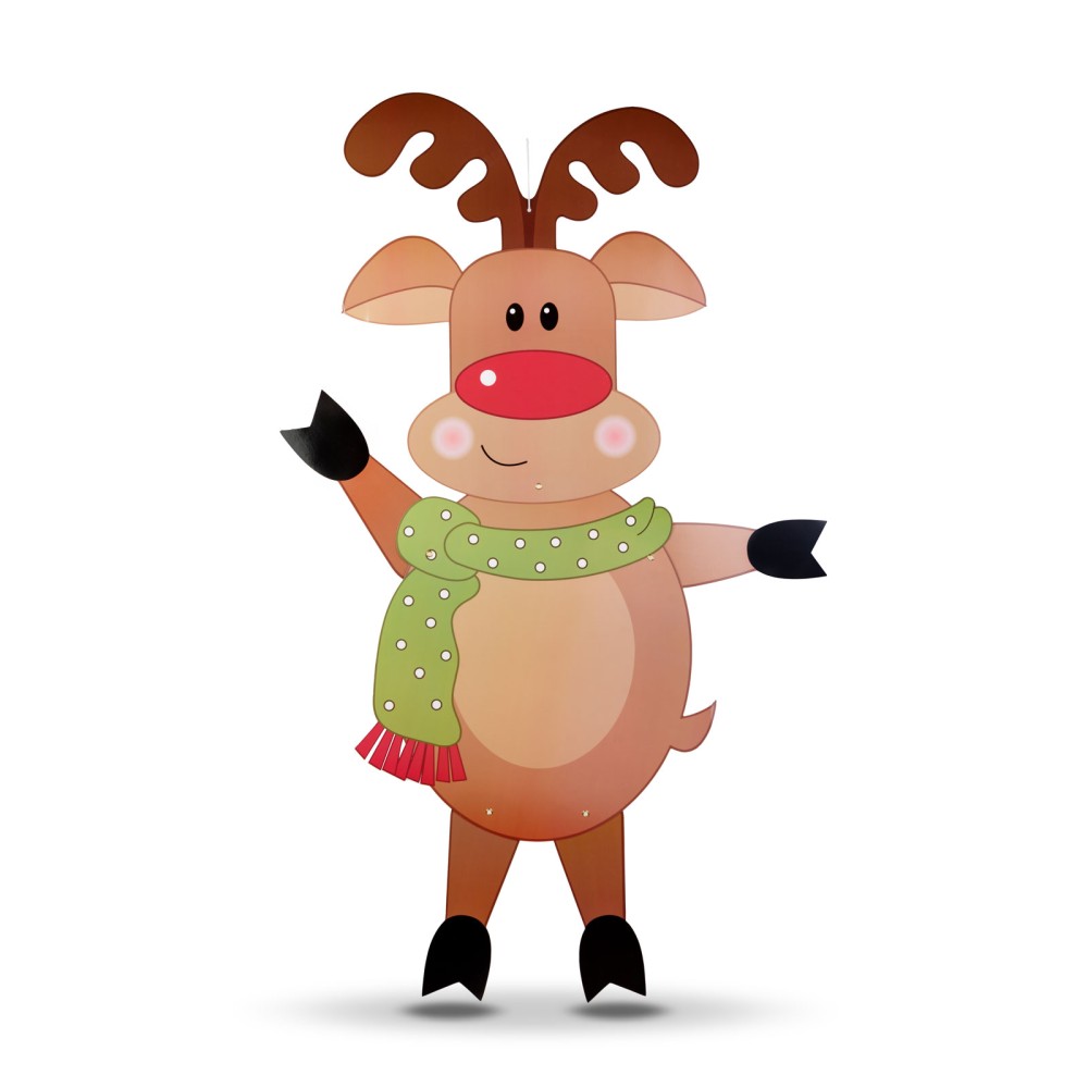 Decor de Craciun - ren - hartie - 90 cm