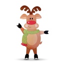 Decor Craciun, ren, hartie, 90cm