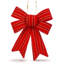 Decor Craciun, fundita, rosu, 18x25cm