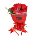 Buchet decorativ trandafiri in cutie, 23x16x8cm