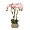 Planta artificiala decorativa, orhidee roz, 58cm