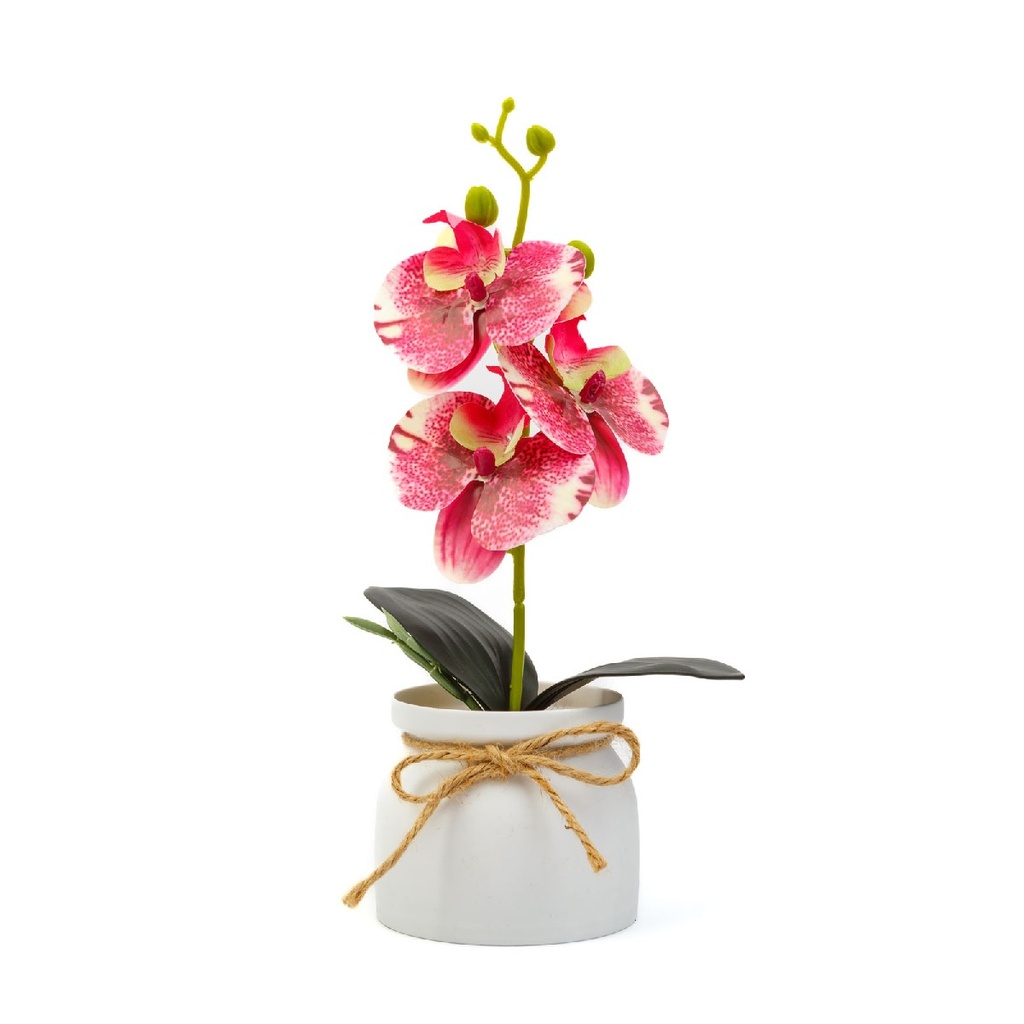Decoratiune cu planta artificiala – Orhidee roz – 20 x 9 cm