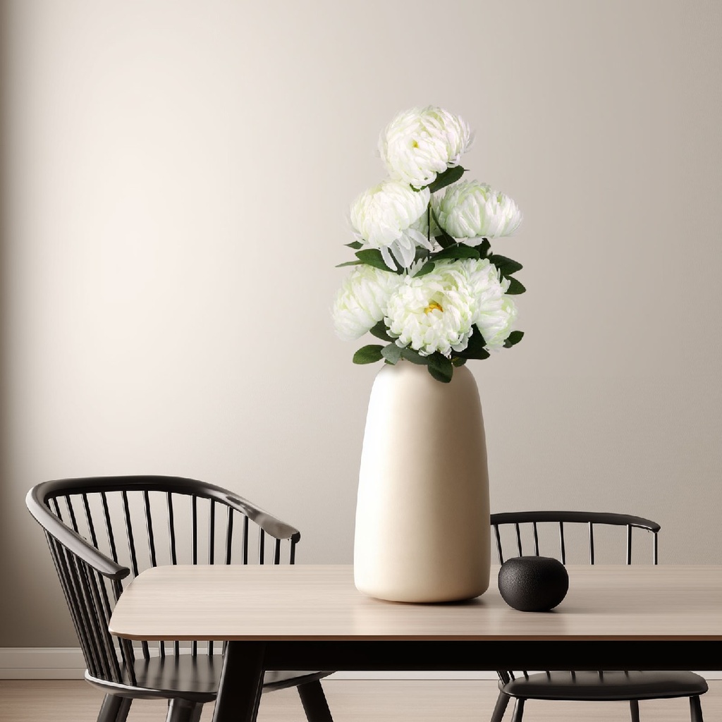 [11912A] Planta artificiala, crizantema alba, 12x58cm