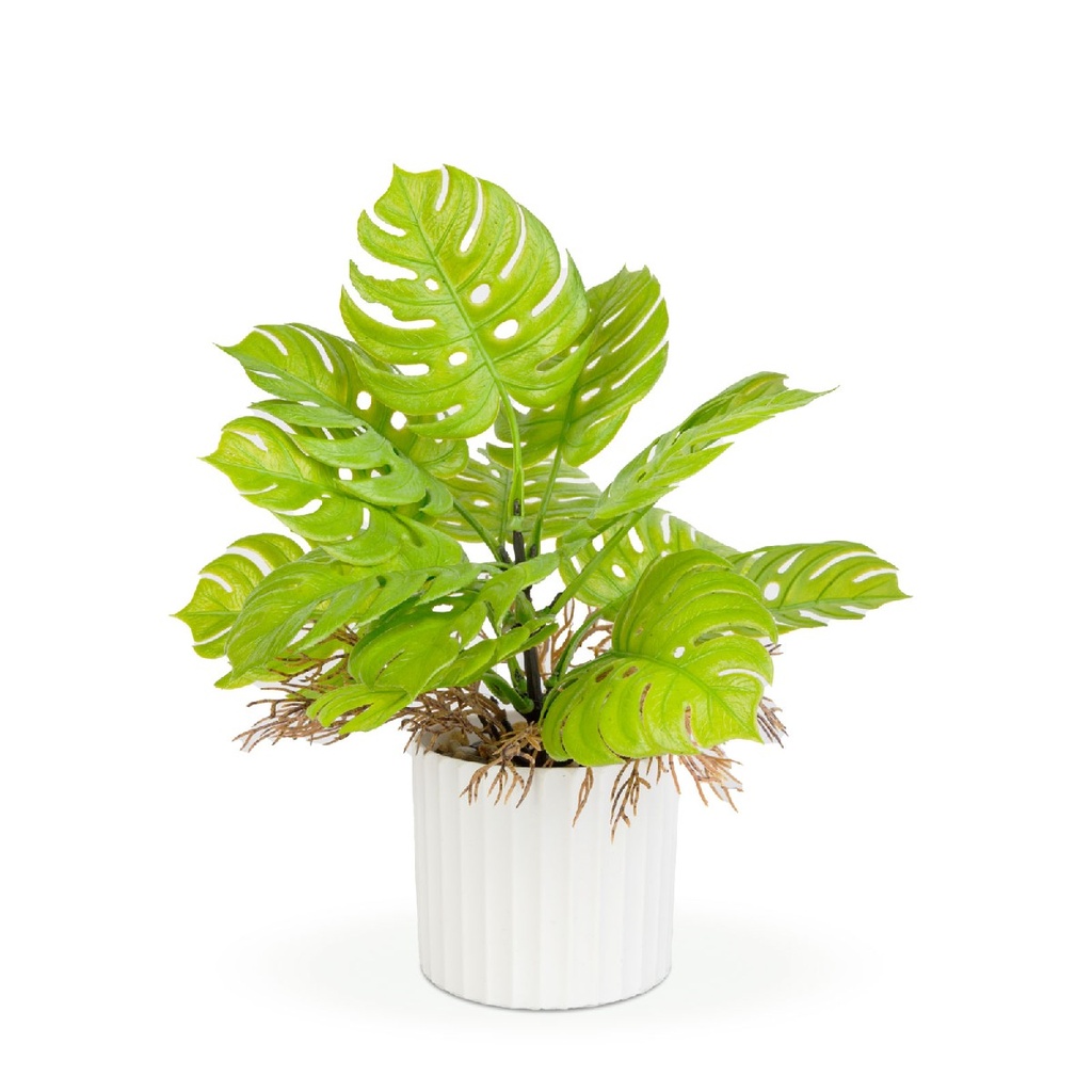 [11888] Planta artificiala decorativa, monstera, 22x8.5cm