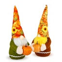 Figurina decorativa de toamna, Mos cu dovleac, 2 modele, 35cm