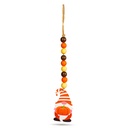 Decoratiune de toamna – spiridus cu dovleac – din lemn – agatat – 31 x 5 cm