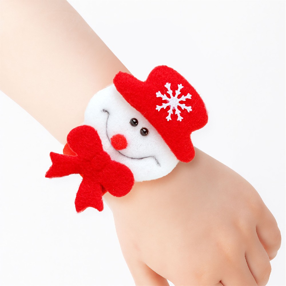 Decoratiune de Craciun – bratara / accesoriu pentru coc – om de zapada – 21 x 8 cm