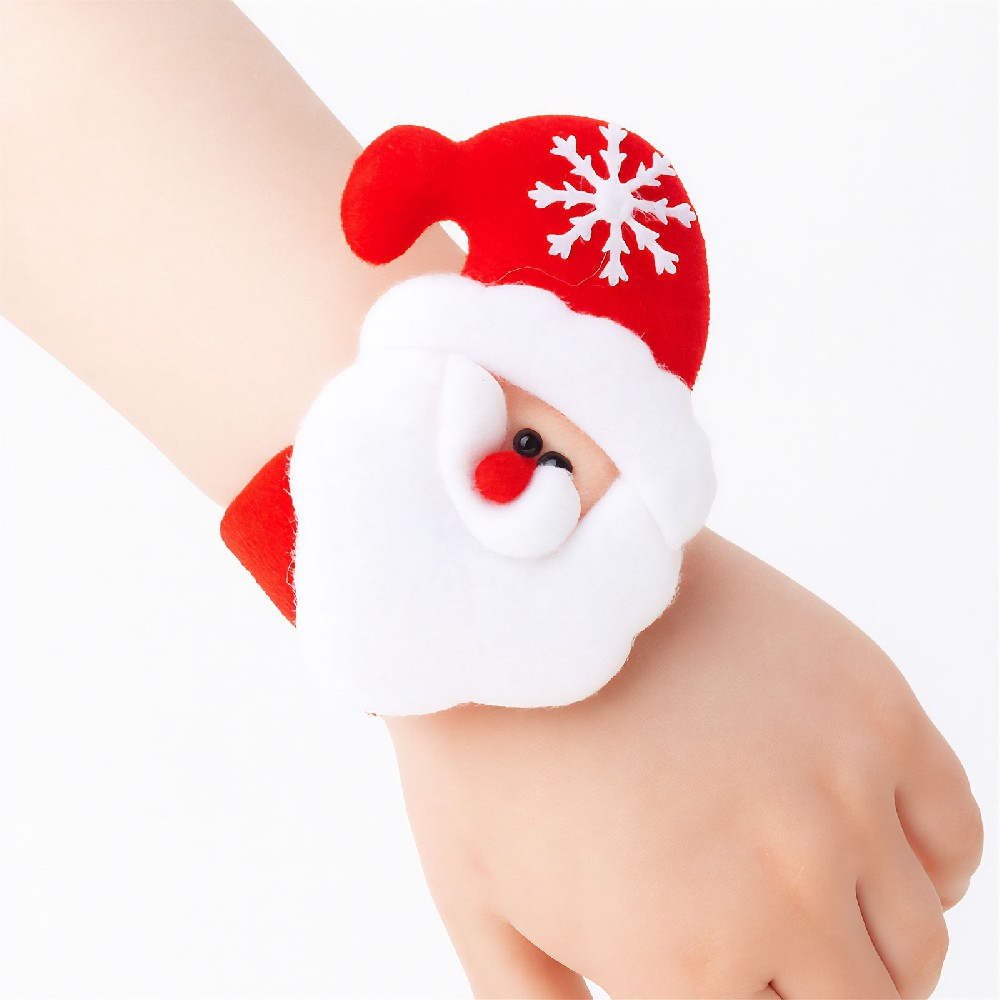 Decoratiune de Craciun – bratara / accesoriu pentru coc – Mos Craciun – 21 x 8 cm