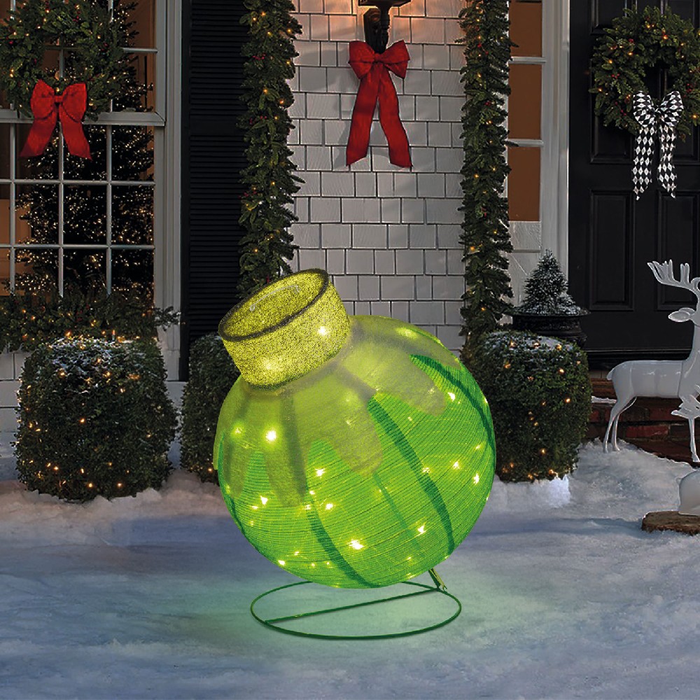 [59772B] Decor Luminos Craciun - Ornament Sferic - 60 LED - 60 x 83 cm - Verde - 100-240 V AC
