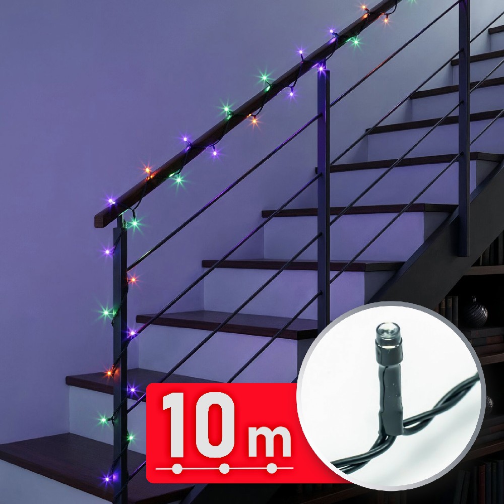 [59767] Luminite Craciun, 200 LED, cablu verde, 10m