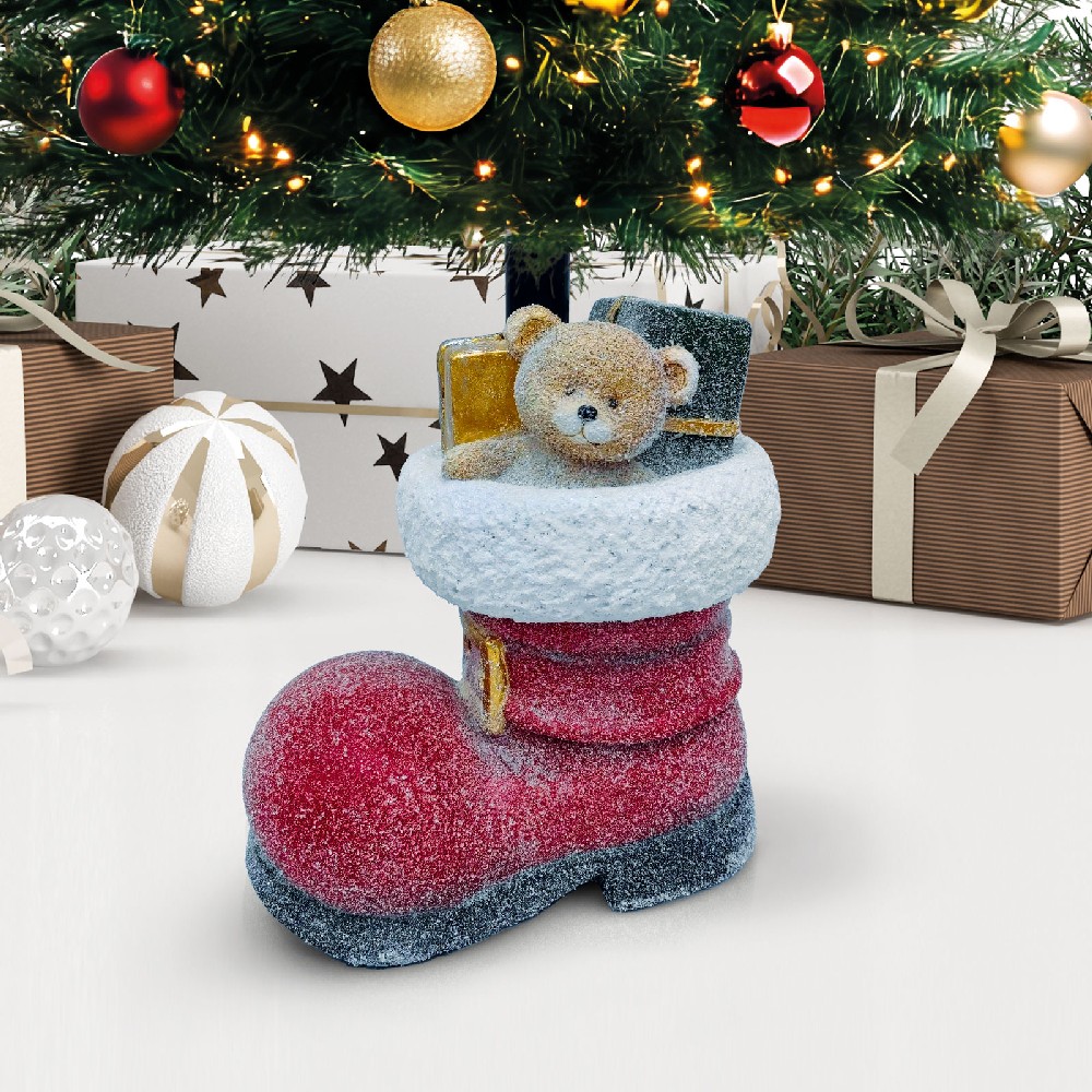 Suport Brad Craciun - Cizma - Piatra - 35,5 x 22,4 x 45,5 cm