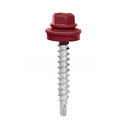 Painted self-drilling hex head screw, 4.8x25 mm, Brown red, RAL 3011 (250 pcs)