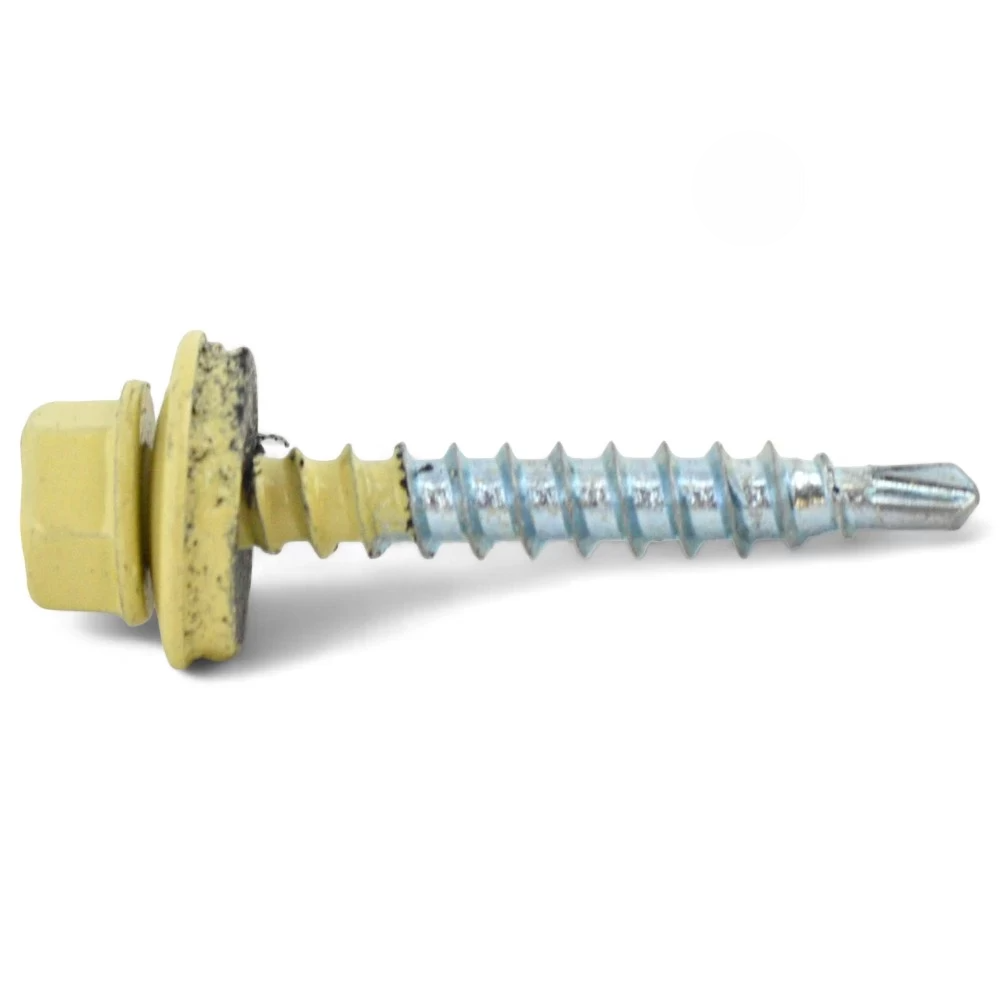 [197.63.1014 5092] Painted self-drilling hex head screw, 5.5x25 mm, Ivory, RAL 1014 (100 pcs)