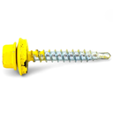 Painted self-drilling hex head screw, 5.5x25 mm, Traffic yellow, RAL 1023 (100 pcs)