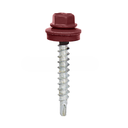 Painted self-drilling hex head screw, 4.8x19 mm, Oxide red, RAL 3009 (100 pcs)