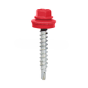 Painted self-drilling hex head screw, 4.8x19 mm, Traffic red, RAL 3020 (100 pcs)