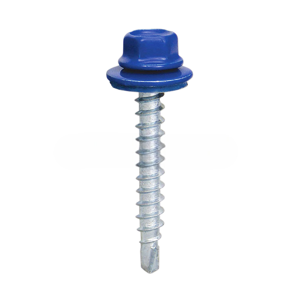 [199.41.5005 5174] Painted self-drilling hex head screw, 4.8x19 mm, Signal blue, RAL 5005 (100 pcs)