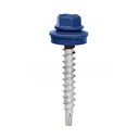 Painted self-drilling hex head screw, 4.8x19 mm, Gentian blue, RAL 5010 (100 pcs)