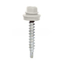 Painted self-drilling hex head screw, 4.8x19 mm, Light grey, RAL 7035 (100 pcs)