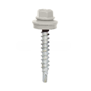 Painted self-drilling hex head screw, 4.8x19 mm, Silk grey, RAL 7044 (100 pcs)