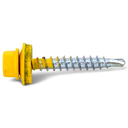 Painted self-drilling hex head screw, 4.8x29 mm, Signal yellow, RAL 1003 (100 pcs)