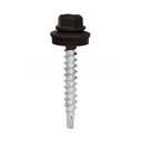 Painted self-drilling hex head screw, 4.8x35 mm, Grey brown, RAL 8019 (250 pcs)