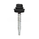 Surub autoforant cap hexagonal vopsit, saiba EPDM Fi 14, 4.8x19 mm, SW8, Negru intens, RAL 9005 (250 buc)