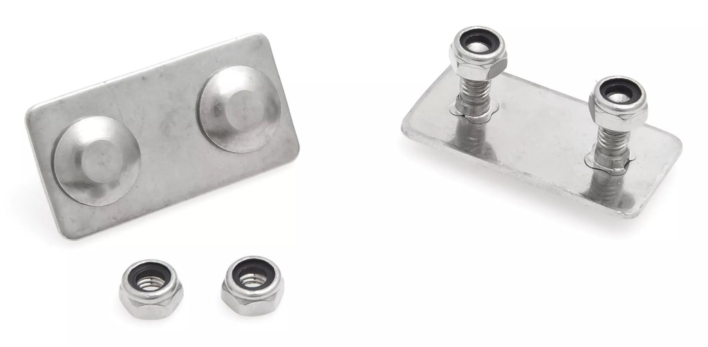 Placuta prindere catarama chinga, cu suruburi si piulite inox