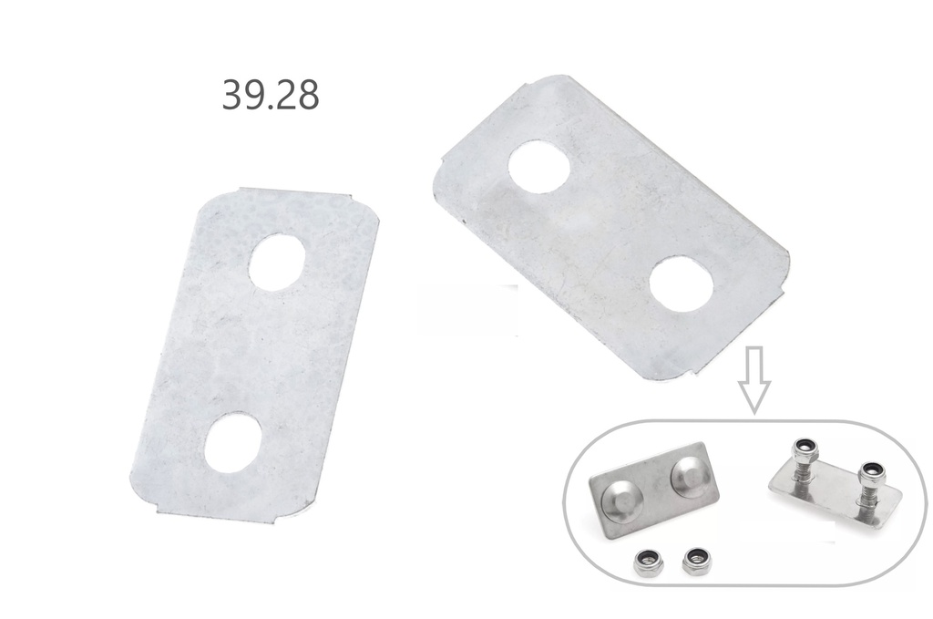 [39.28] Placuta Metalica pentru prindere in suruburi catarama chinga