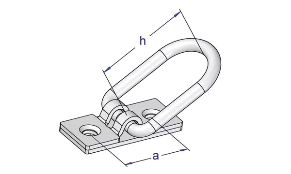 Ureche oblon, Batanta, Brida Prelata, inaltime 45 mm
