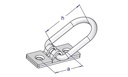 Ureche oblon, Batanta, Brida Prelata, inaltime 45 mm