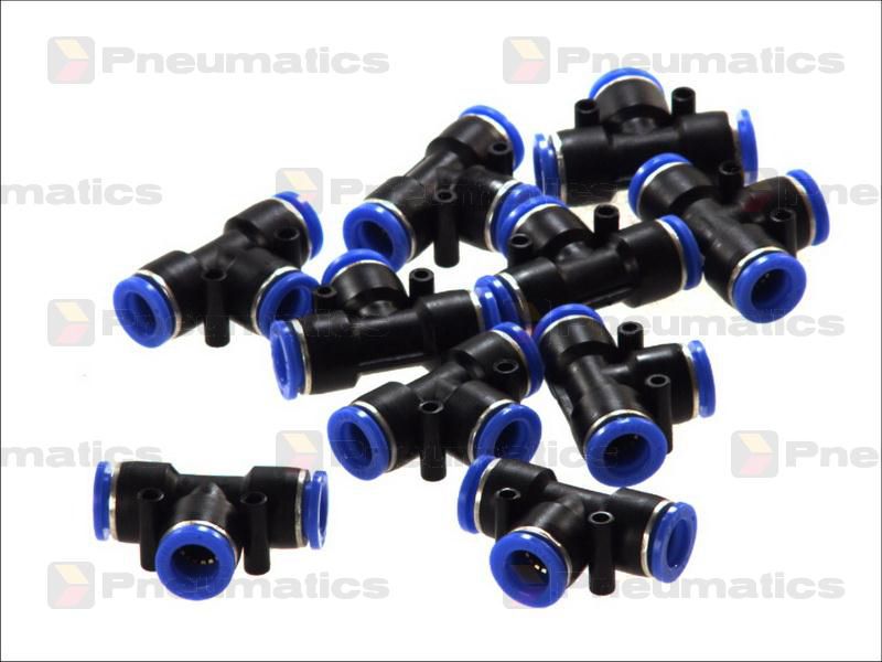 Conectori Furtun Aer, Cupla Rapida, Profil T, Diametru 12mm, Plastic, Set 10 Bucati