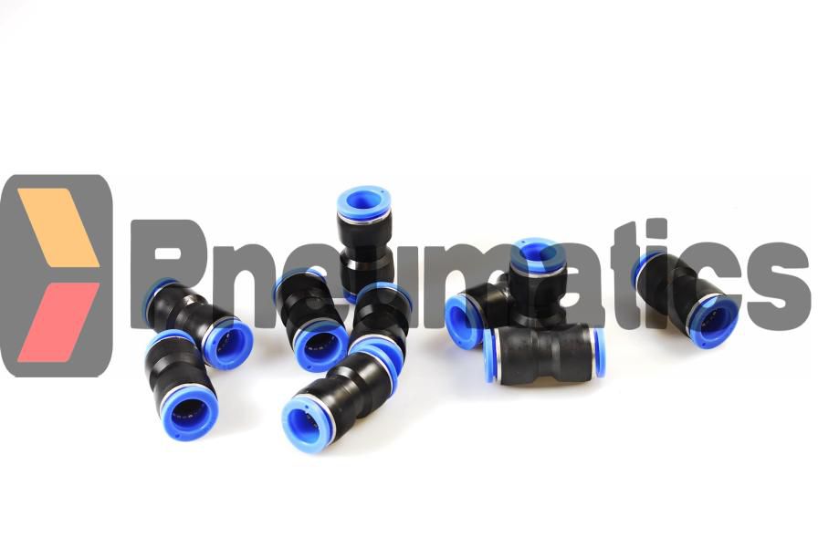 Conectori Furtun Aer, Cupla Rapida, Push-In 16mm, Plastic, Set 10 Bucati