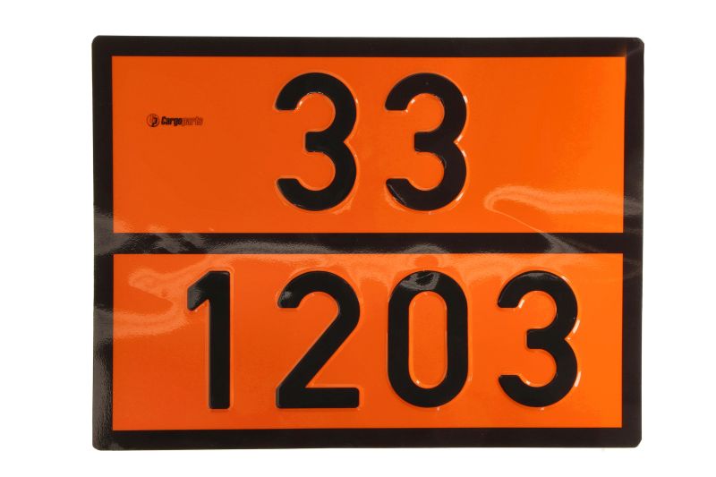 Placa ADR, Benzina, ONU 33/1203, 400x300mm