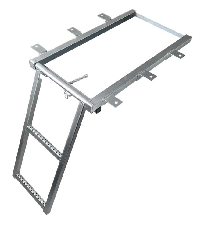 Scara retractabila, zincata, 2 trepte