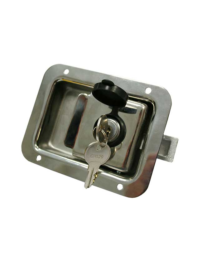 Inchidere usa cu cheie, Inox, 140x108mm