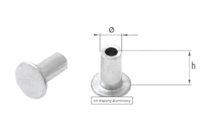 [92.01] Nit tubular, gol, aluminiu, 8x5mm