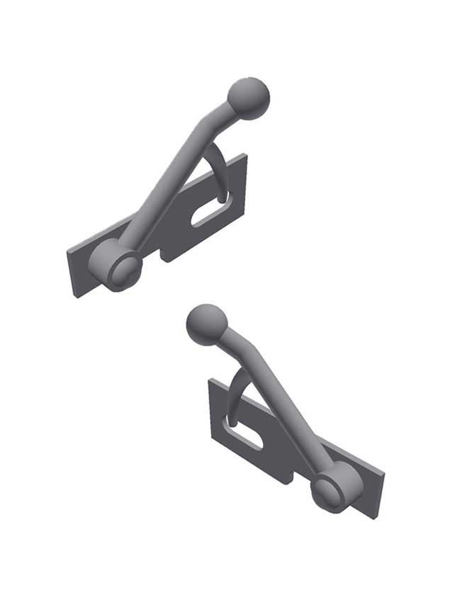 Inchizator oblon tip bila/cui cu placa 3.7mm